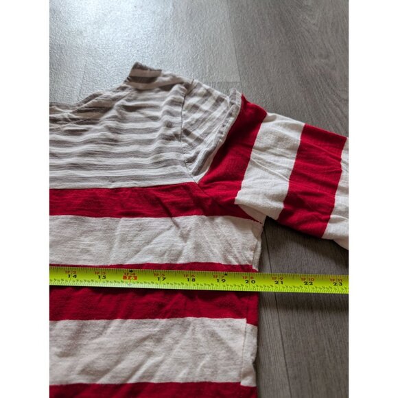 Banana Republic Womens Striped Red & White Cotton 3/4 Sleeve Boatneck Top XL - Picture 7 of 7